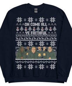 The Traitors Christmas Jumper Oh Come All Ye Faithful - Navy Blue Sweatshirt