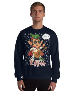 Elvis Christmas Jumper Elf-is Funny Christmas Sweatshirt
