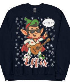 Elvis Christmas Jumper Elf-is Funny Christmas Sweatshirt
