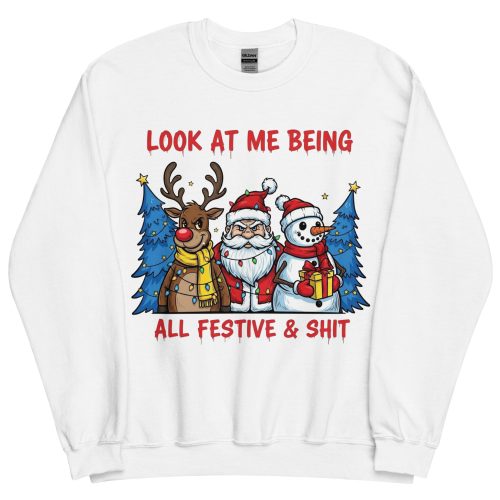 Rude Christmas Jumpers Look At Me Being All Festive