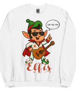 Elvis Christmas Jumper Elf-is Funny Christmas Sweatshirt