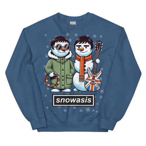Snowasis Christmas Jumper Liam & Noel Oasis Snowmen