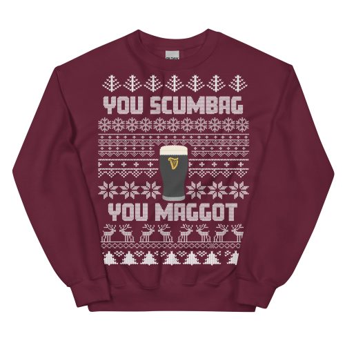 You Scumbag You Maggot Christmas Jumper Funny Pogues