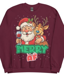 Merry AF – Funny Rude Cheeky Christmas Jumpers