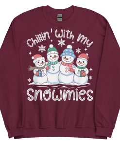 Chillin With My Snowmies Funny Christmas Jumpers