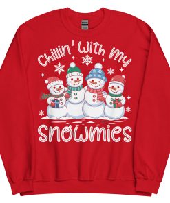 Chillin With My Snowmies Funny Christmas Jumpers