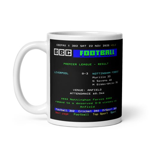 Liverpool 0 3 Nottingham Forest Premier League Ceefax Mug