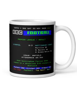 Liverpool 0 3 Nottingham Forest Premier League Ceefax Mug