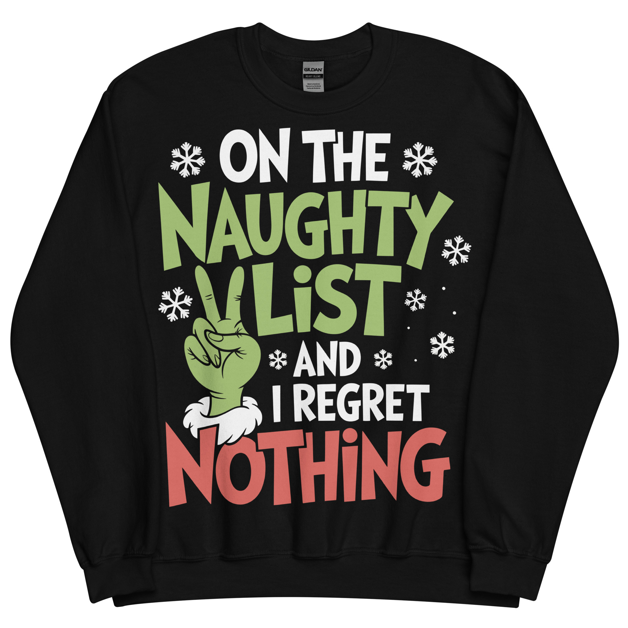 On The Naughty List And Regret Nothing Christmas T-shirt
