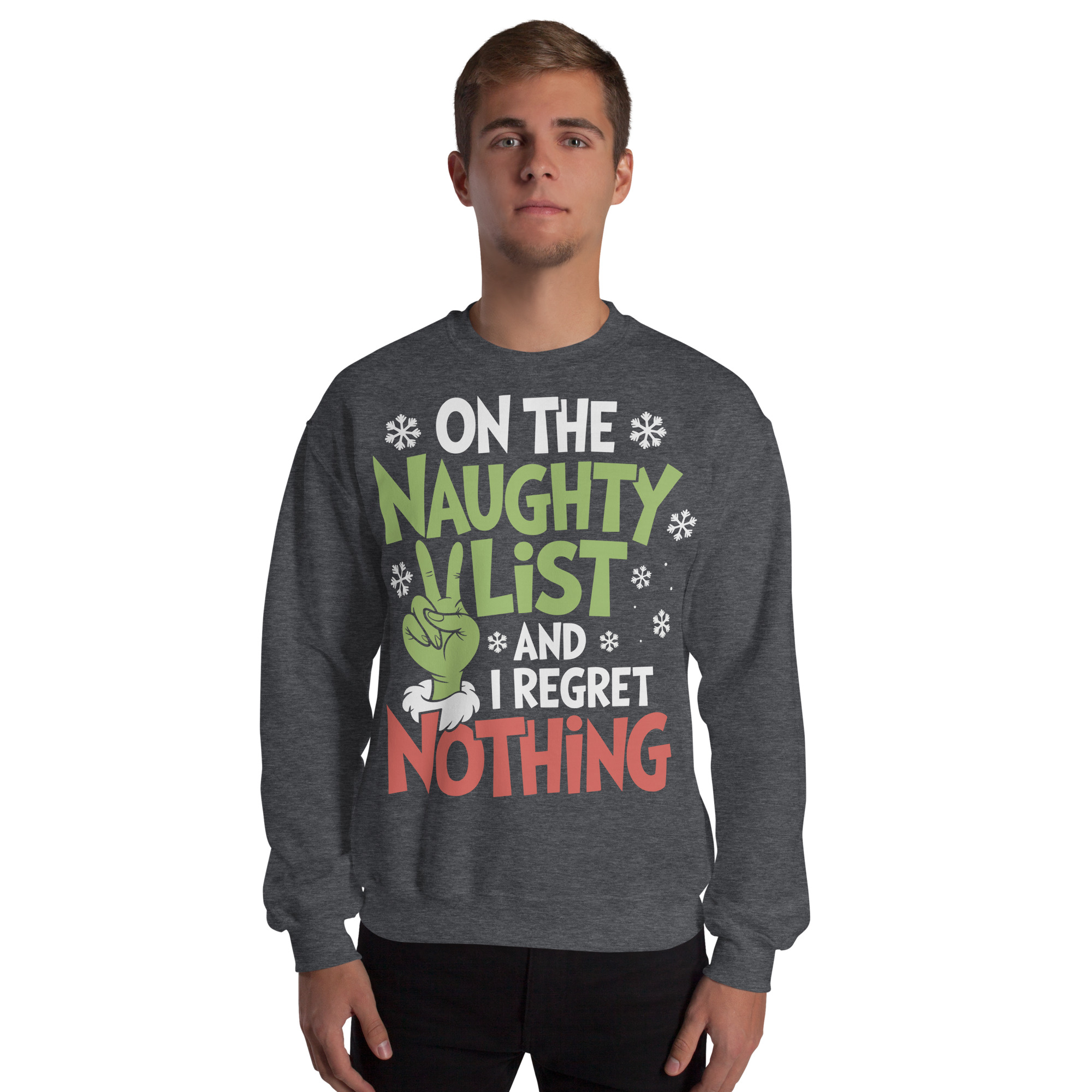On The Naughty List And Regret Nothing Christmas T-shirt