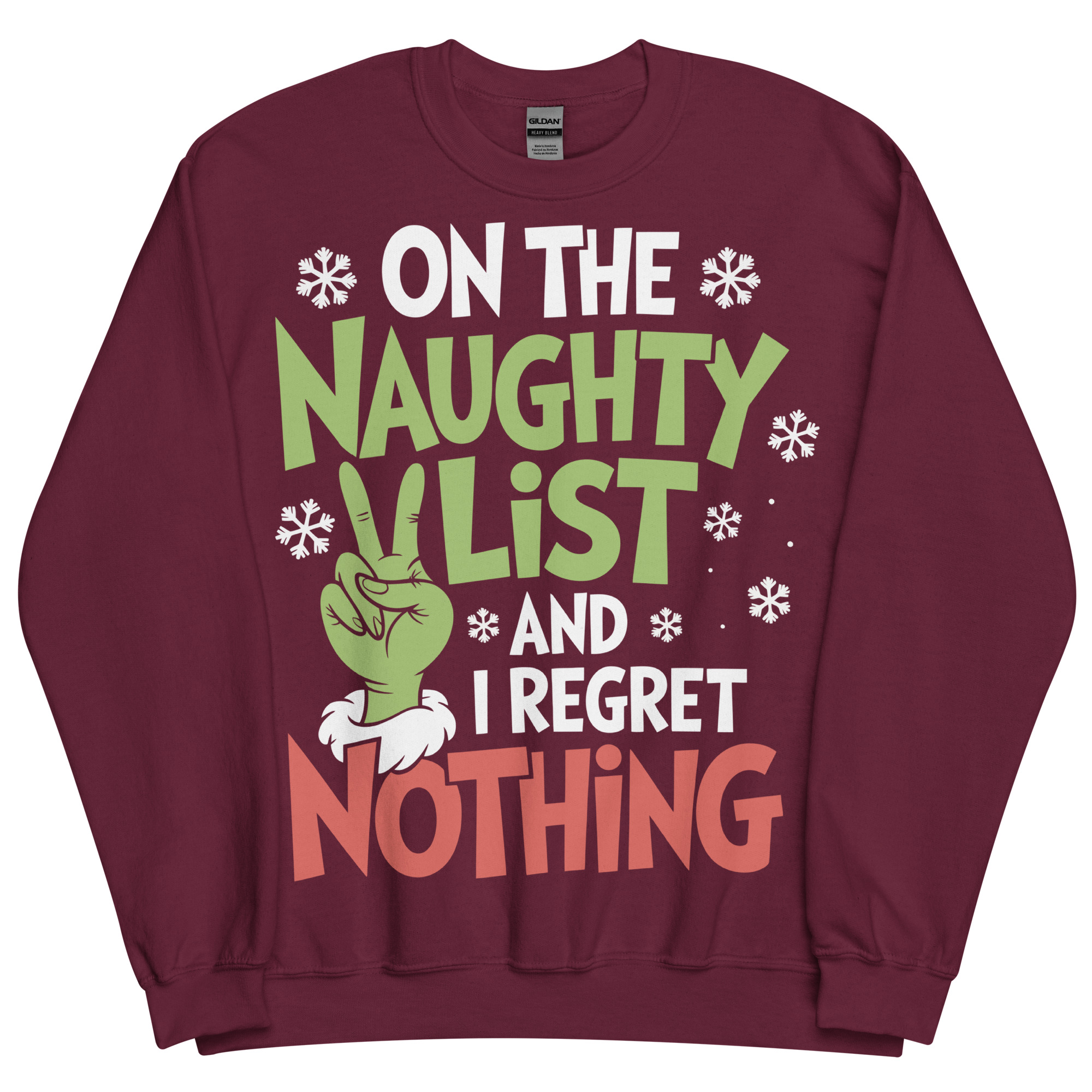 On The Naughty List And Regret Nothing Christmas T-shirt