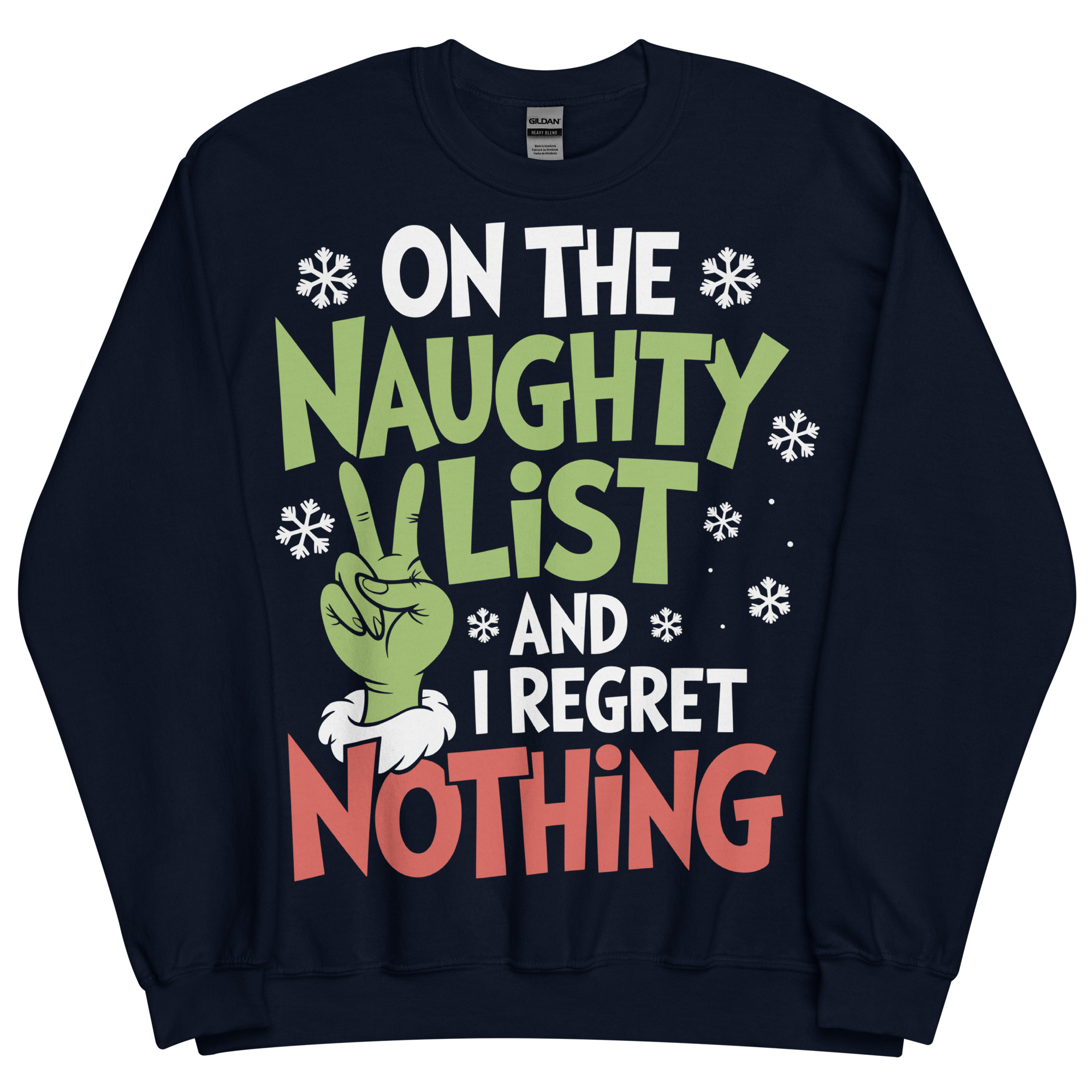 On The Naughty List And Regret Nothing Christmas T-shirt