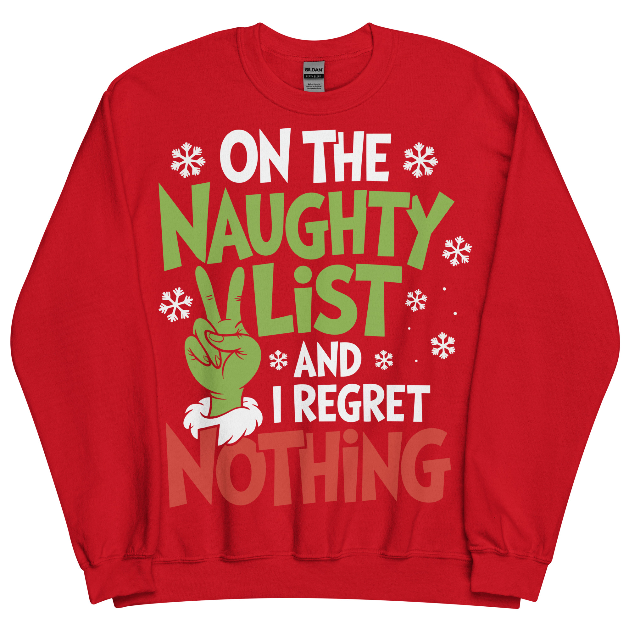 On The Naughty List And Regret Nothing Christmas T-shirt