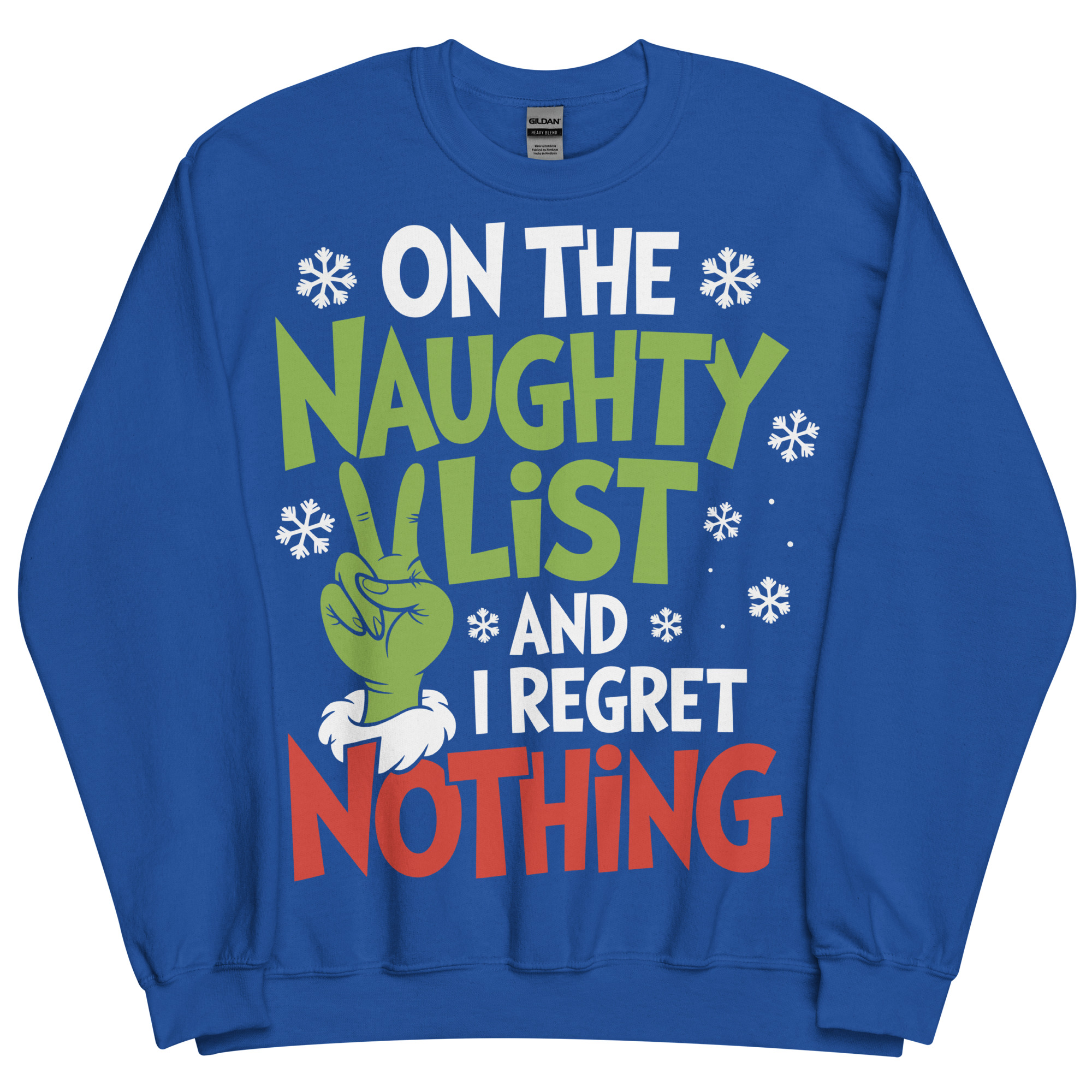 On The Naughty List And Regret Nothing Christmas T-shirt