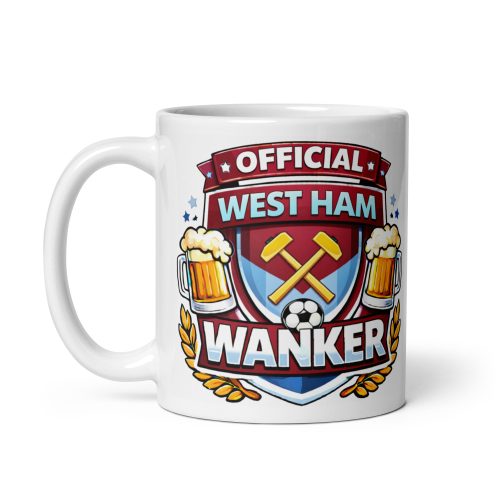 West Ham Wanker Funny Banter Mug for West Ham Fans