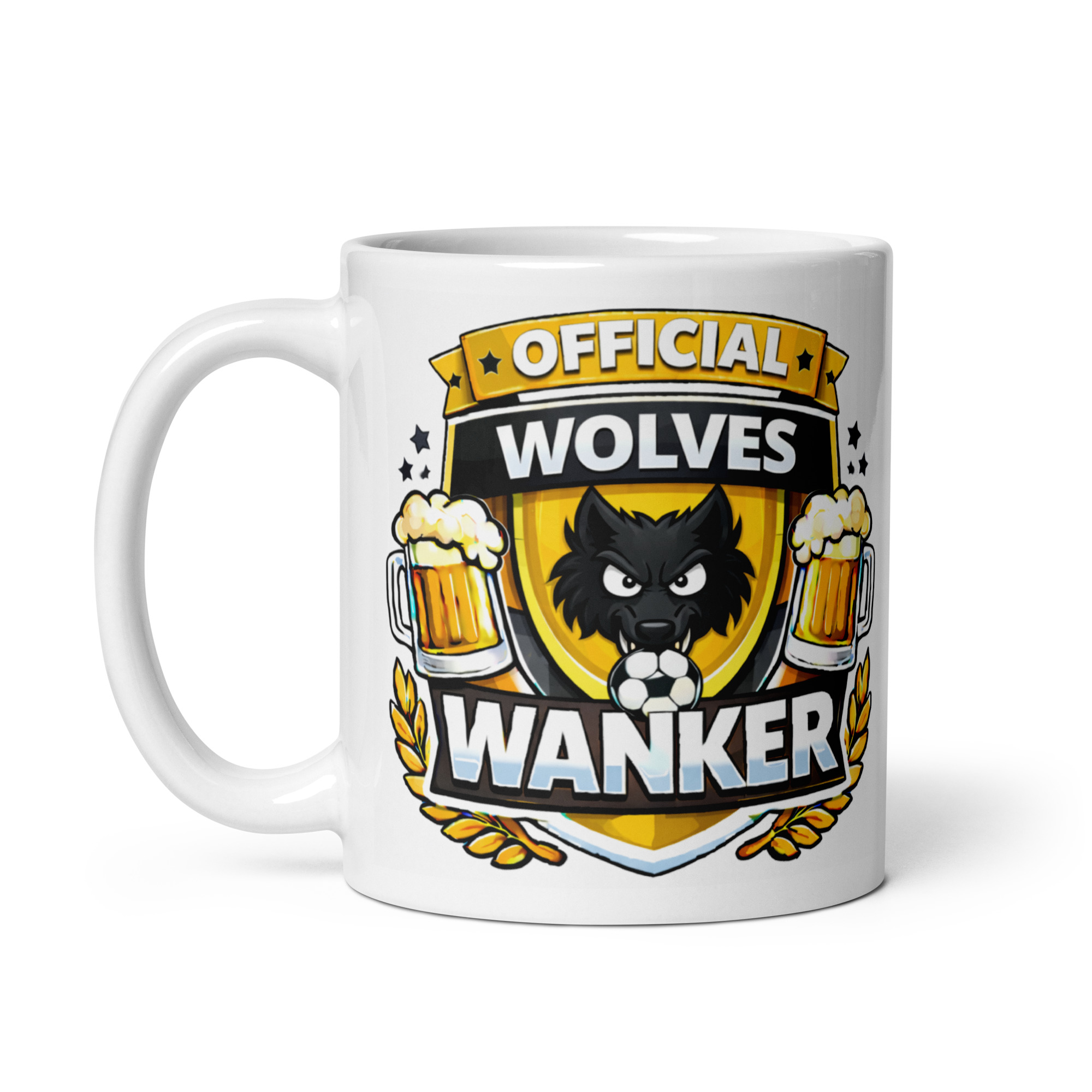 white-glossy-mug-white-11-oz-handle-on-left-695266394a97e.jpg Wolves Wanker Funny Banter Mug for Wolves Fans