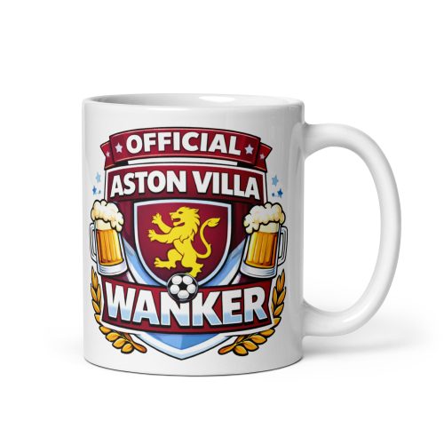Villa Wanker Funny Banter Mug for Aston Villa Fans