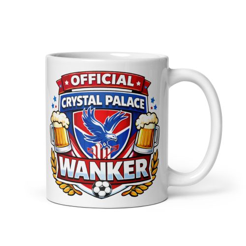 Crystal Palace Wanker Funny Banter Mug for Palace Fans
