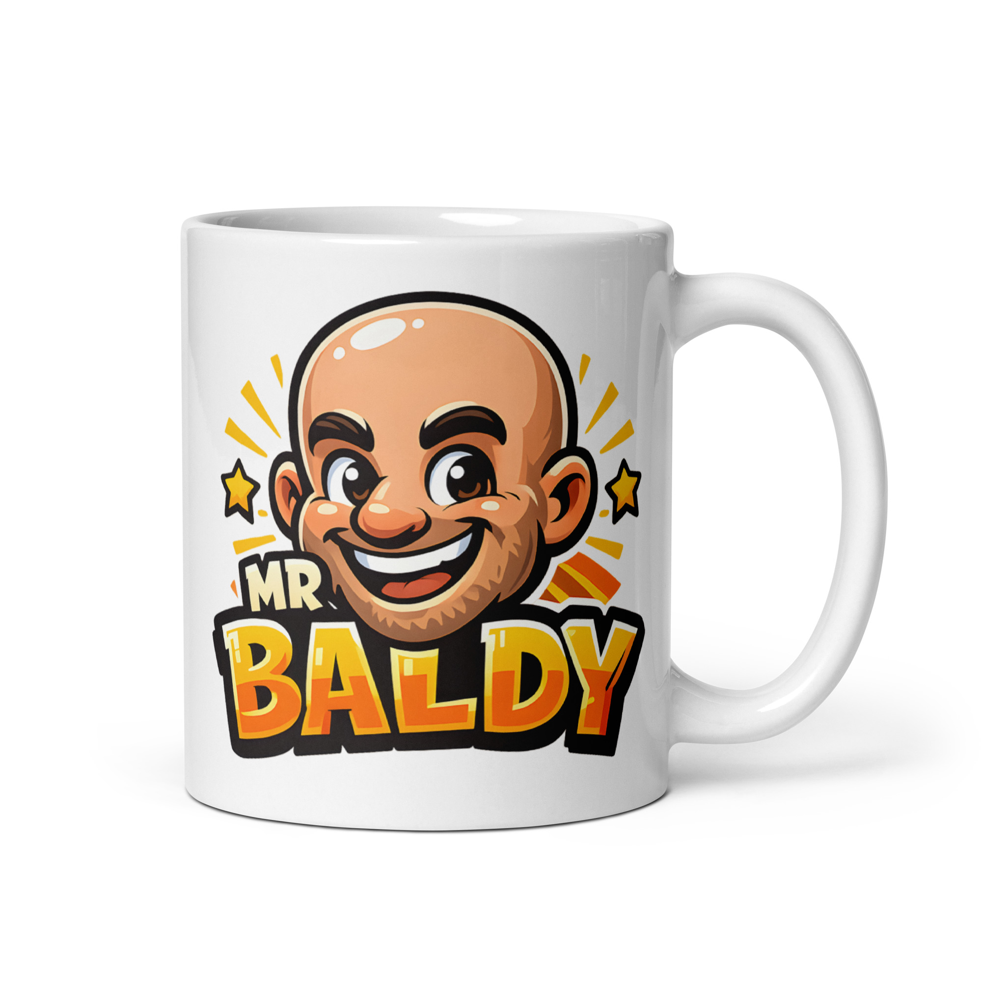 Mr Baldy mug - funny gifts for bald men