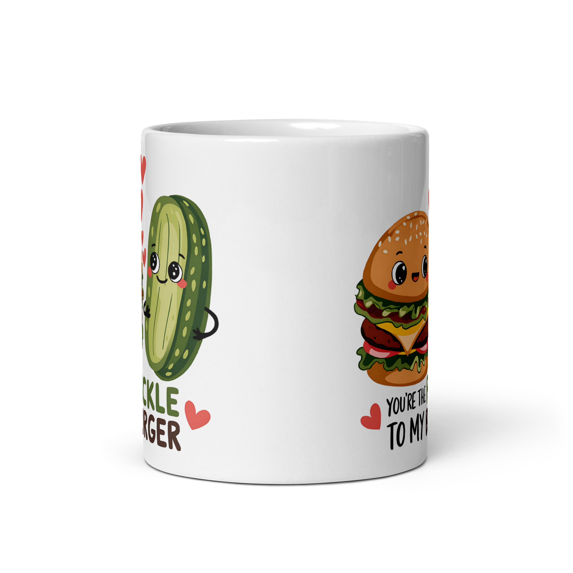 white-glossy-mug-white-11-oz-front-view-695cc25b25e71.jpg You’re The Pickle To My Burger Mug Valentines Gift
