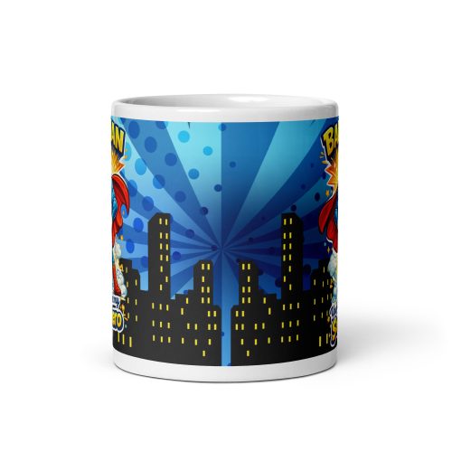 Baldman Superhero Mug Gift For Bald Men