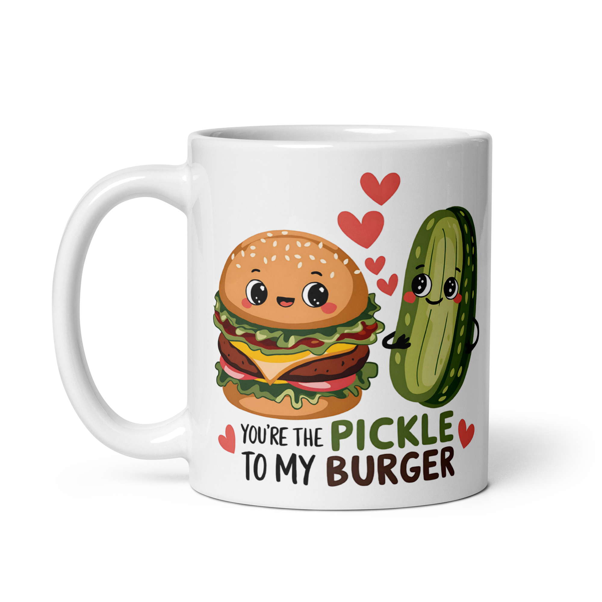 white-glossy-mug-white-11-oz-handle-on-left-695cc25b24fb0.jpg You’re The Pickle To My Burger Mug Valentines Gift