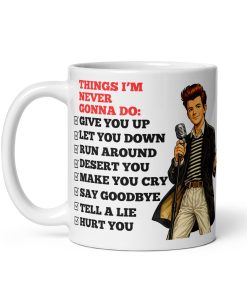 Rick Astley Mug – Valentines Day Birthday Gift Mug