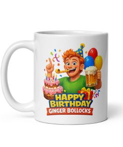 Happy Birthday Ginger Bollocks Mug For Gingers