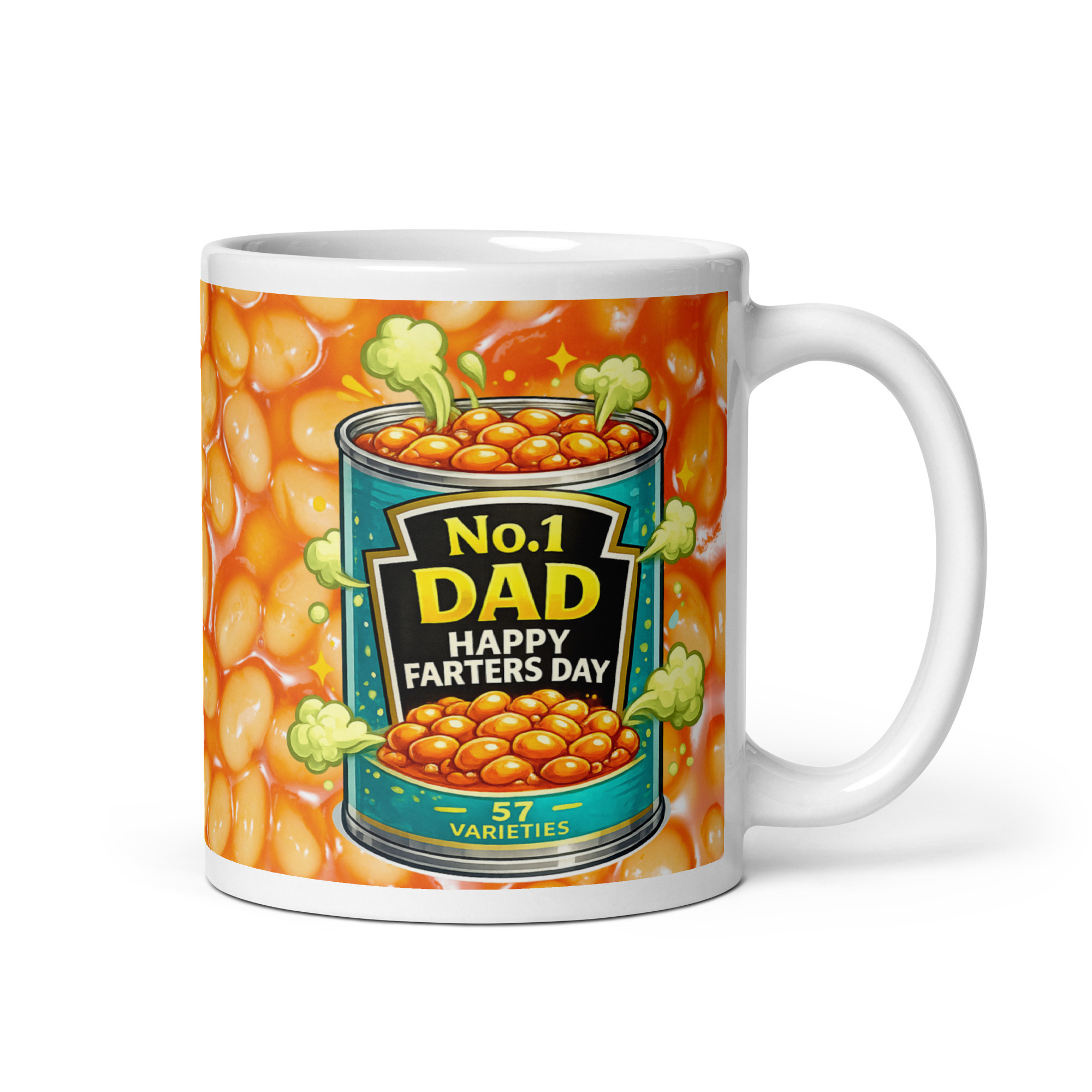 Dad Happy Farters Day Baked Beans Mug