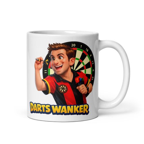 Darts Wanker Mug – Present for Darts Players Gift