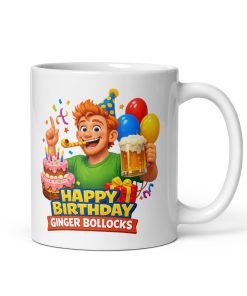 Happy Birthday Ginger Bollocks Mug For Gingers