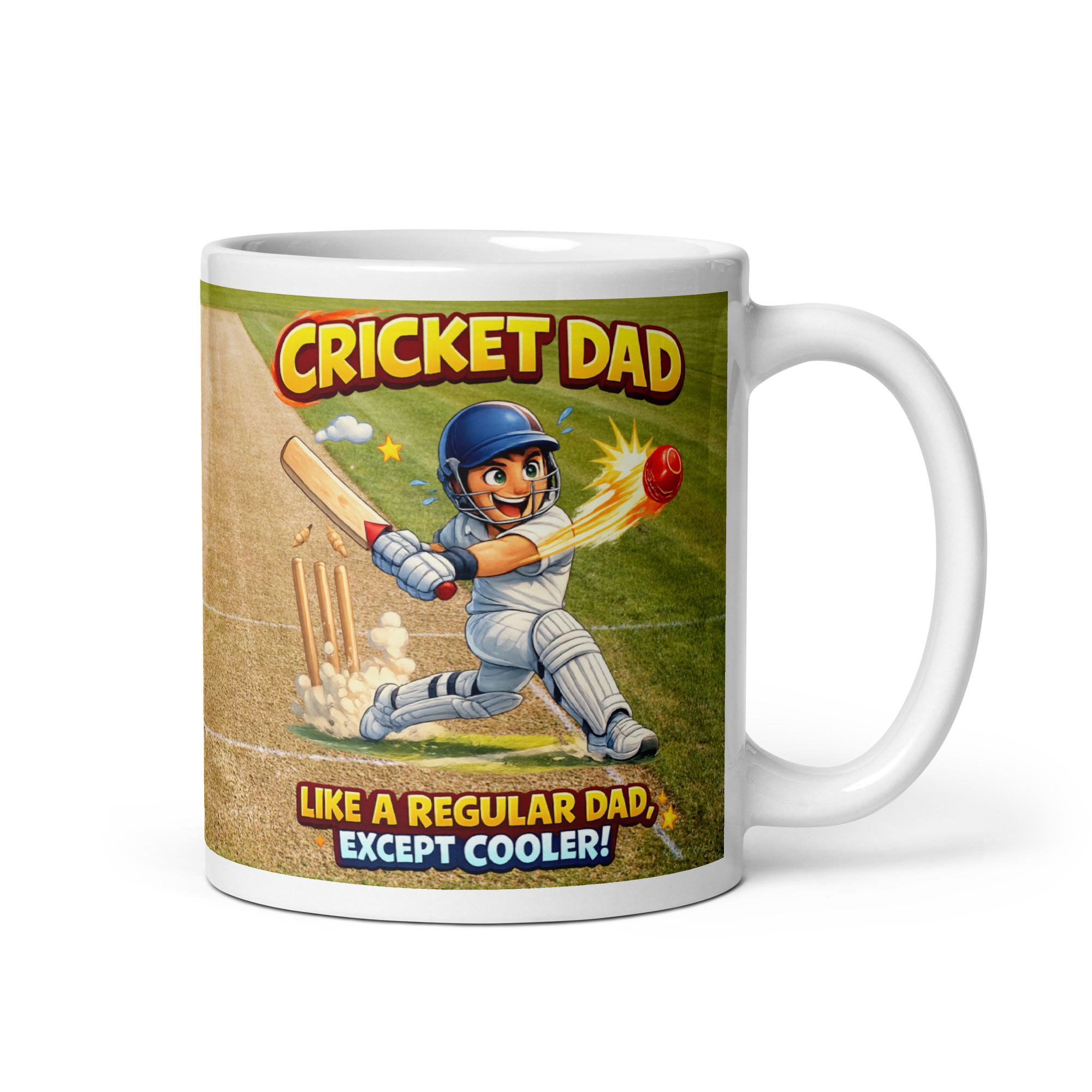 Cricket Dad Mug Cricket Gift For Birthdays Fathers Day