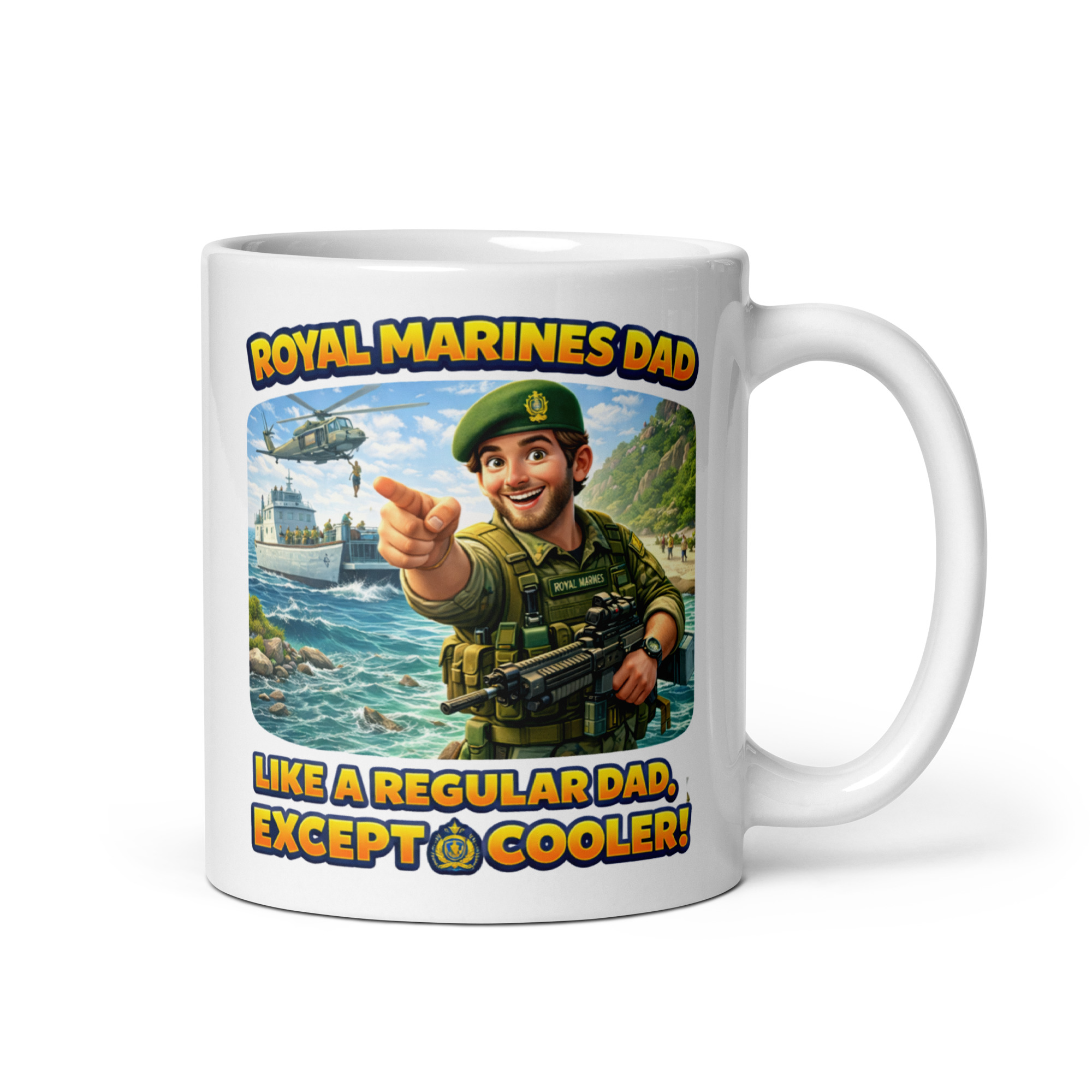 Royal Marines Dad Mug Marines Gift For Birthdays Fathers Day