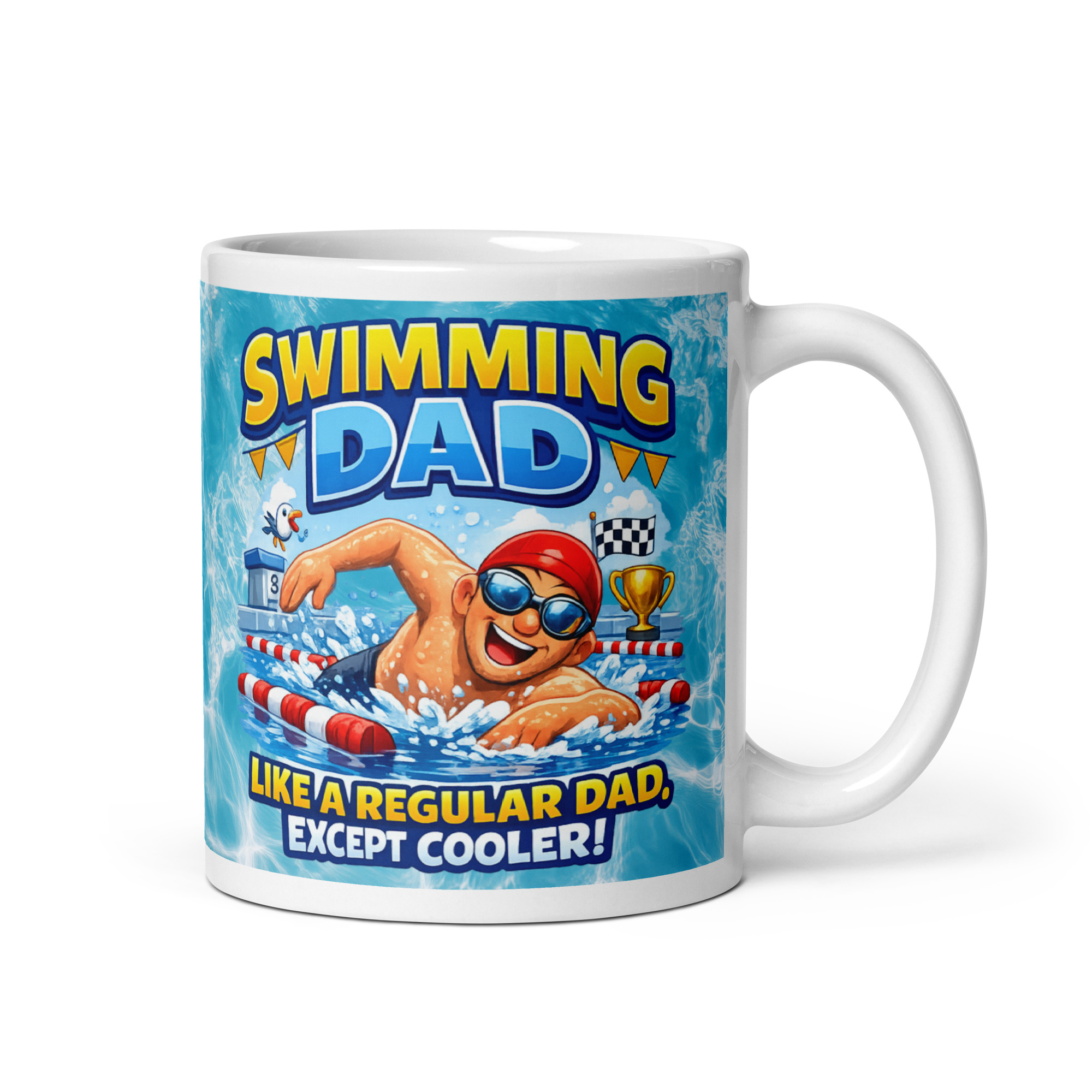 Swimming Dad Mug Swimming Gift For Birthdays Fathers Day