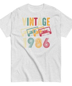Vintage 1986 Cassette Tape Retro Birth Year T-Shirt
