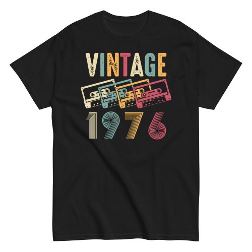 1976 Cassette Tape T-shirt – 1976 birth year gifts for men