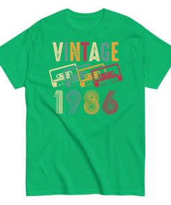Vintage 1986 Cassette Tape Retro Birth Year T-Shirt