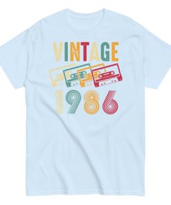 Vintage 1986 Cassette Tape Retro Birth Year T-Shirt
