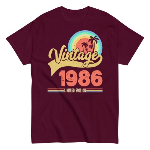 Vintage 1986 Limited Edition t-shirt Retro Sunset