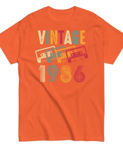 Vintage 1986 Cassette Tape Retro Birth Year T-Shirt