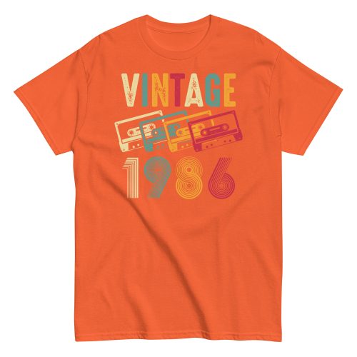 Vintage 1986 Cassette Tape Retro Birth Year T-Shirt