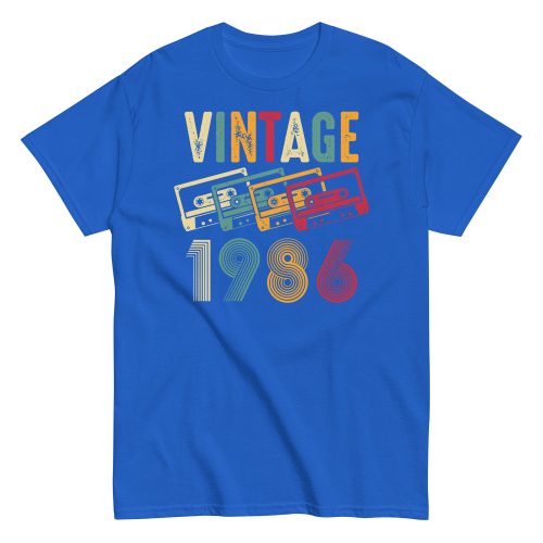 Vintage 1986 Cassette Tape Retro Birth Year T-Shirt
