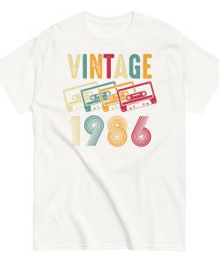 Vintage 1986 Cassette Tape Retro Birth Year T-Shirt