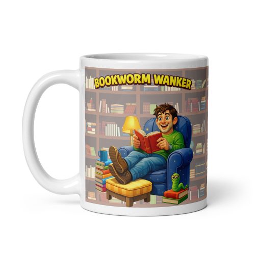 Bookworm Wanker Mug – Gift For A Man Who Loves Books