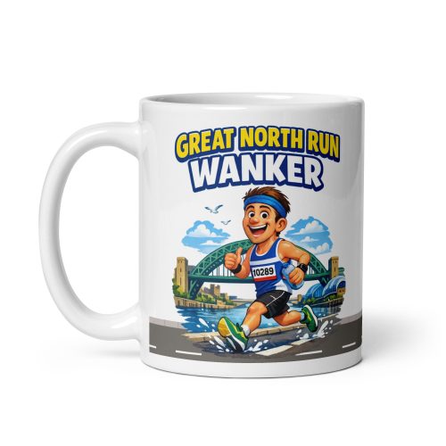 Great North Run Wanker Mug Funny Gift For Runners