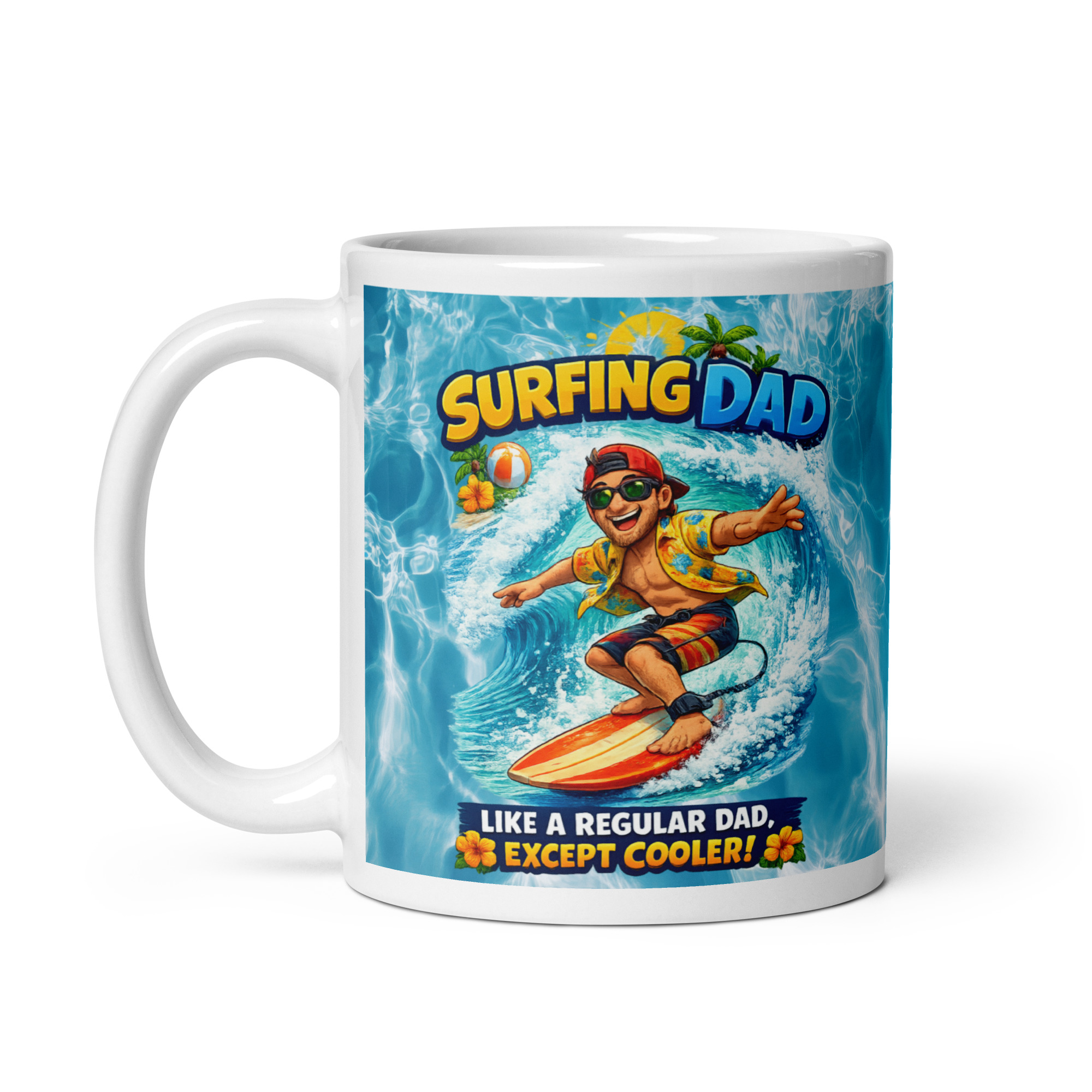 Surfing Dad Mug Surfers Gift For Birthdays Fathers Day