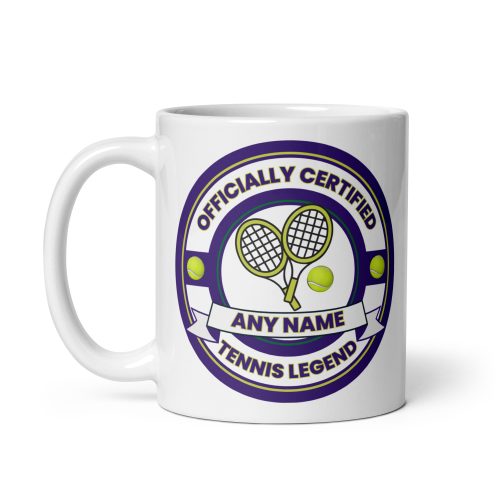 Personalised Tennis Mug, Funny Tennis Gift, Custom Name Tennis Mug