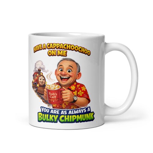 Funny Bob Mortimer Train Guy Mug