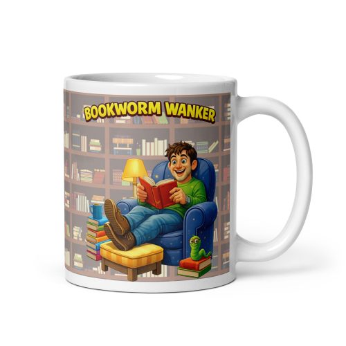 Bookworm Wanker Mug – Gift For A Man Who Loves Books