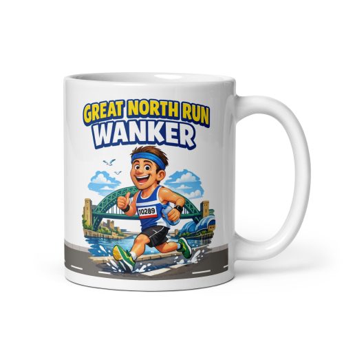Great North Run Wanker Mug Funny Gift For Runners